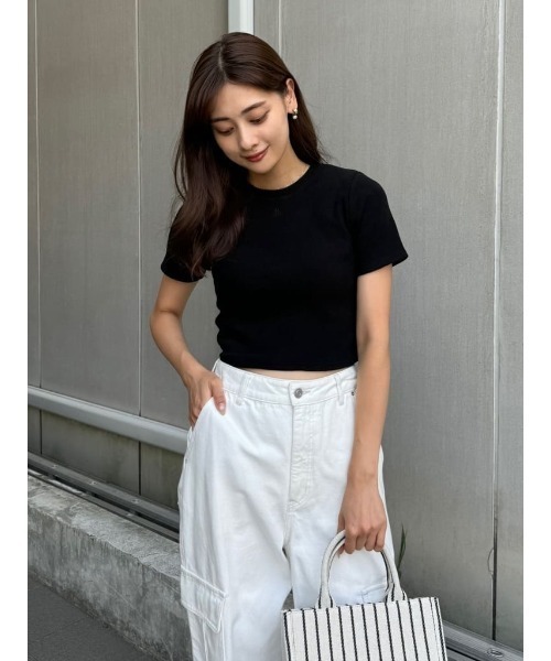 Her lip to tシャツ Trois Logo Ribbed Tee レディース : ZOZOTOWN