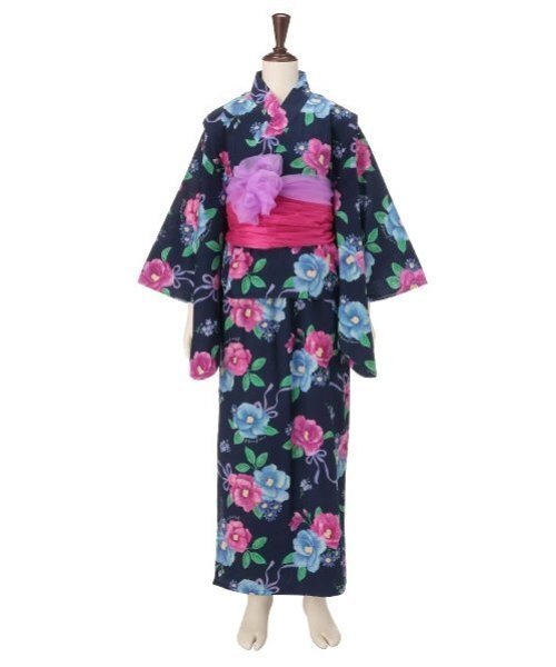 mezzo piano Junior（メゾピアノ ジュニア） 浴衣 「接触冷感」椿柄