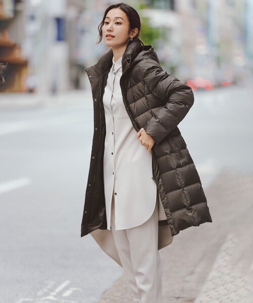 ダウンコート ダウンジャケット 「洗える」シレータフタ ロング