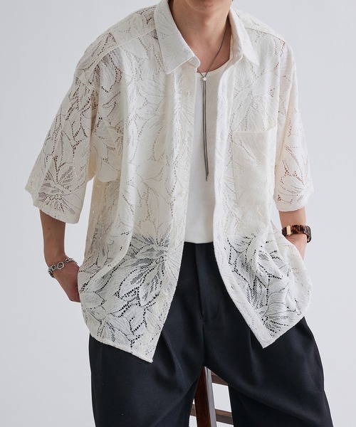 epnok シャツ レースシアールーズシャツ メンズ レディース : ZOZOTOWN
