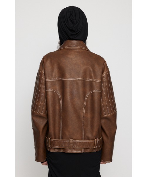 LAGUA GEM（ラグアジェム） レザージャケット ライダース BELTED OVER