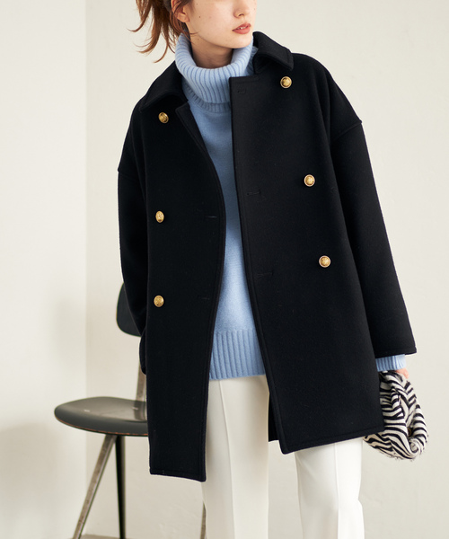 FRAMeWORK（フレームワーク） ピーコート 36 ネイビー レディース