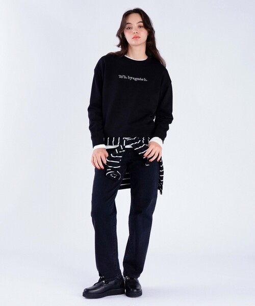 To b. by agnes トレーナー スウェット コットン ロゴ スウェットプル