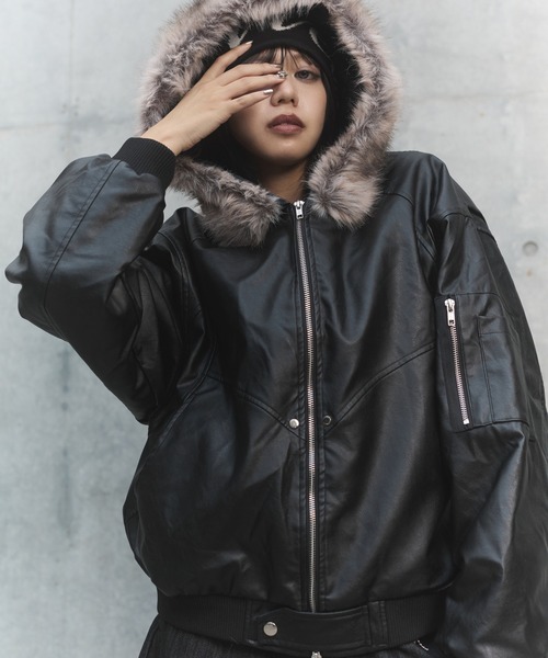 ブルゾン アウター N2B合皮ジャケット レディース メンズ : ZOZOTOWN