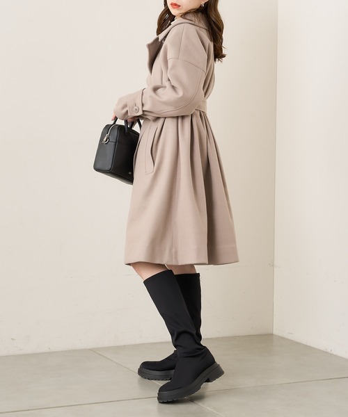 Chico（チコ） ステンカラーコート FREE グレイッシュベージュ