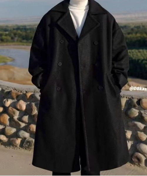 link lot チェスターコート コート メルトンタッチダブルチェスター