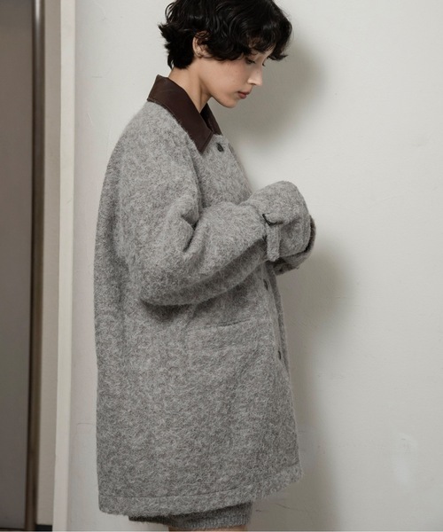 lawgy（ラウジー） コート アウター different material fluffy coat