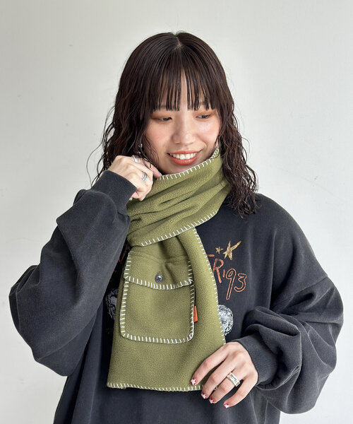 CPCM（シーピーシーエム） マフラー ストール ハンドステッチフリース