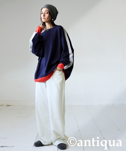 antiqua（アンティカ） パンツ ツイルワイドパンツ レディース メンズ