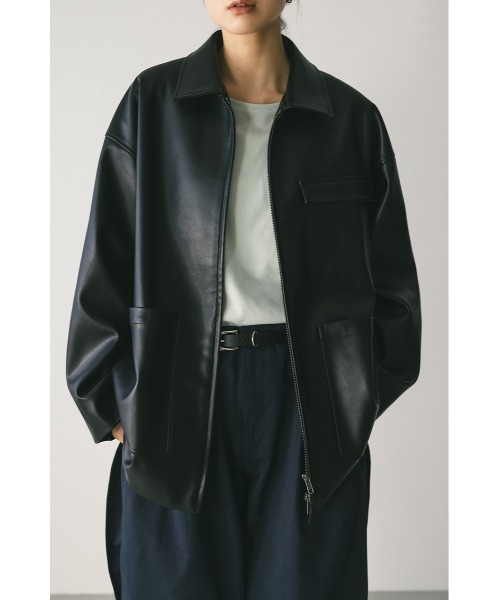 Rose Muse（ロゼミューズ） レザージャケット ライダース Curly fur