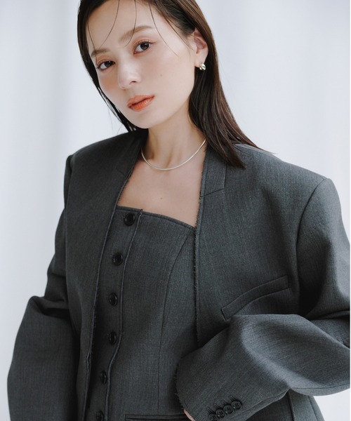 anuans（アニュアンス） ジャケット ノーカラージャケット 「WEB限定