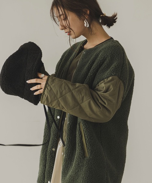 rectangle（レクタングル） ジャケット ノーカラージャケット ボア