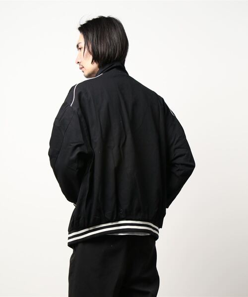 ブルゾン アウター 「HOOK」アメカジワッペン刺繍レーシングブルゾン