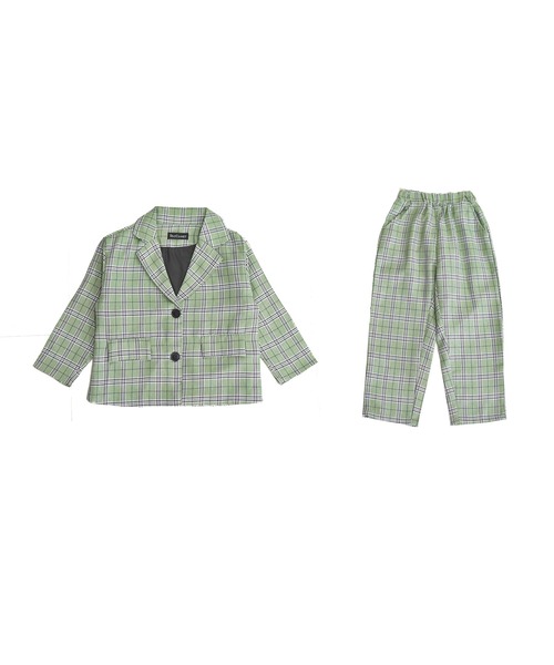 DAY CLOSET セットアップ キッズスーツ 長袖クラシカルチェック柄