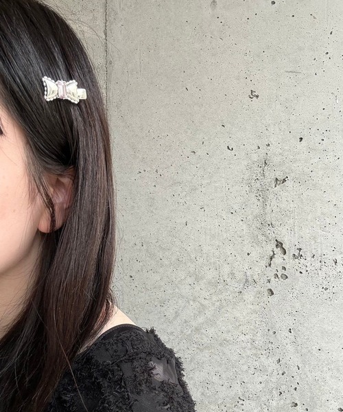 ヘアピン 「2個セット」シルバーリボンミニヘアピン : ZOZOTOWN Yahoo