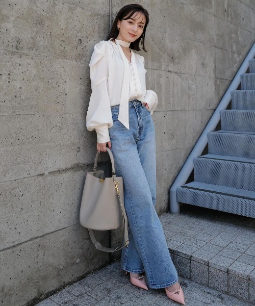 anuans（アニュアンス） ジーンズ デニム デニムパンツ Wide leg denim