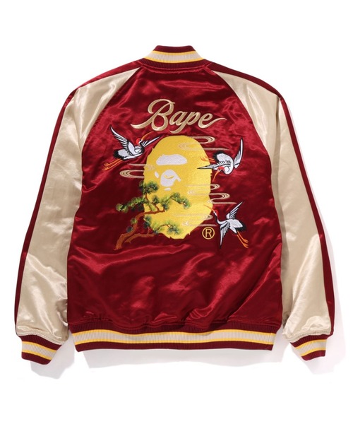 A BATHING APE（アベイシングエイプ） スカジャン JAPANESE CRANE