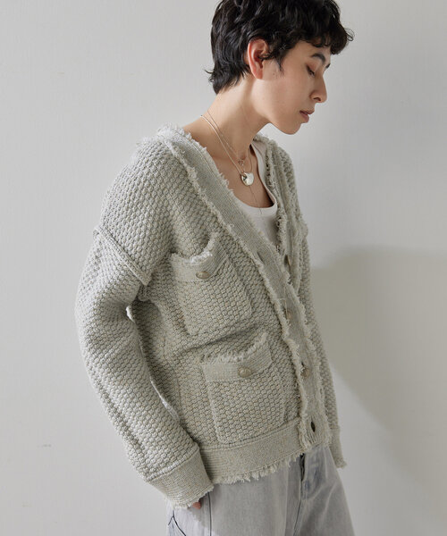 Whim Gazette（ウィム ガゼット） コート アウター TWEEDYニット