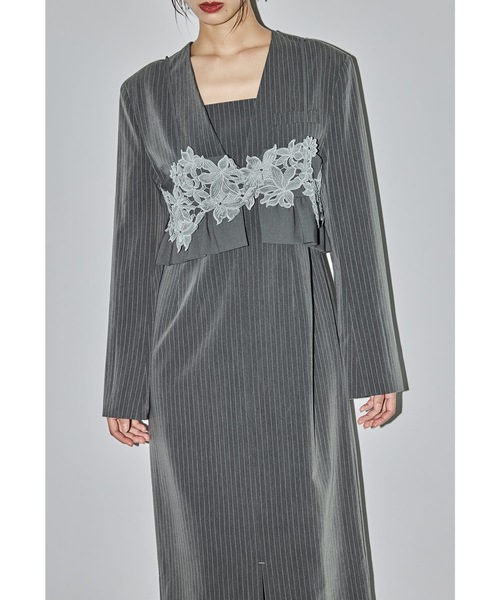 niana（ニアナ） ドレス ピンストライプテーラードビスチェドレス 2点