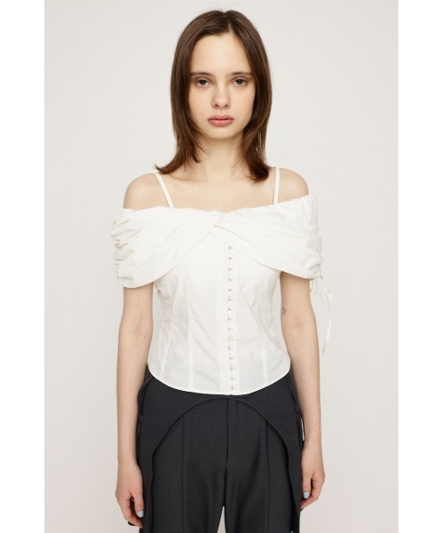 SLY（スライ） ブラウス シャツ FRONT HOOK 2WAY SHOULDER BL フロント