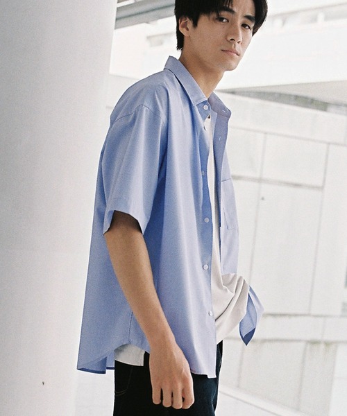 WYM LIDNM シャツ NEW BASIC MICRO SPAN BOX H/S SHIRT メンズ