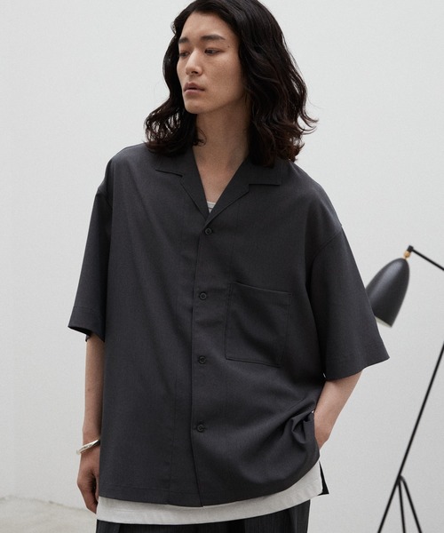 WYM LIDNM シャツ NEW BASIC MICRO SPAN BOX H/S SHIRT メンズ