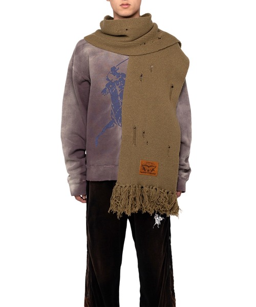 KAMIYA マフラー Distressed Knit Muffler メンズ : ZOZOTOWN Yahoo!店