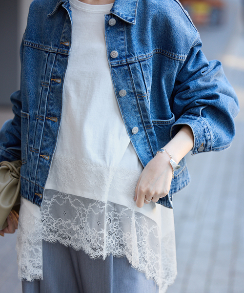 SLOBE IENA（スローブイエナ） tシャツ レースコンビカットソー2