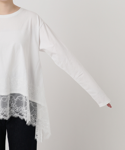 SLOBE IENA（スローブイエナ） tシャツ レースコンビカットソー2