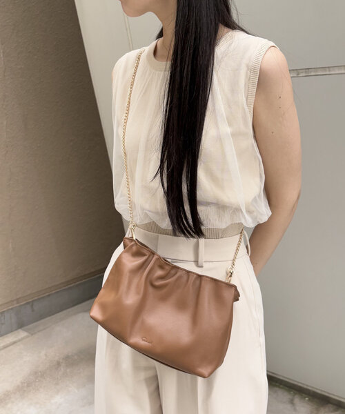 gemeil ショルダーバッグ バッグ 2wayギャザーチェーンバッグ(PT-233