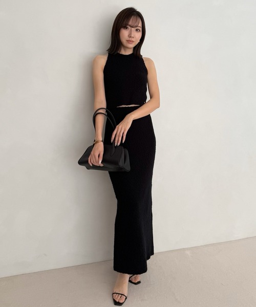 anuans（アニュアンス） ワンピース ネップニットセットアップ