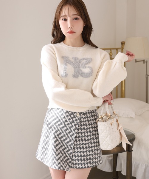 one after another NICE CLAUP スカート 金ボタン付スタイルアップスカ