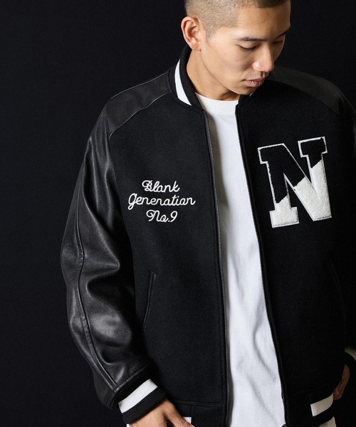 NUMBER (N)INE（ナンバーナイン） スタジャン RAGLAN SLEEVE ZIPPER