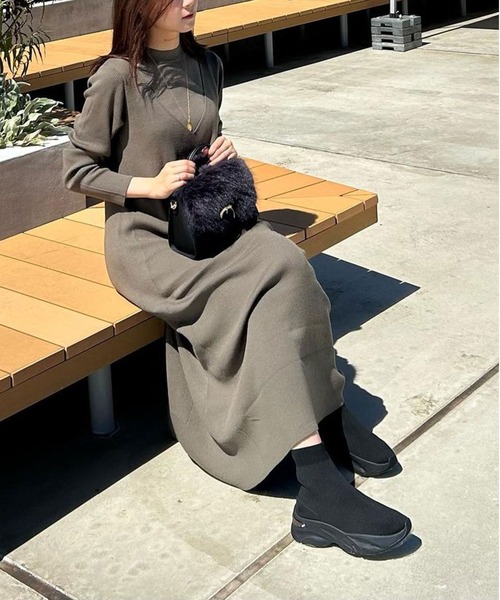 diana（プラスダイアナ） ブーツ 「撥水加工」軽量ニットソックス