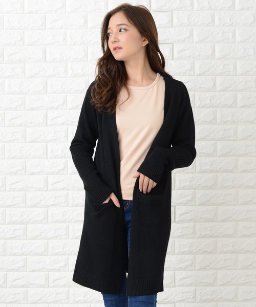 Lace Ladies（レースレディース） カーディガン Iラインロング丈無地