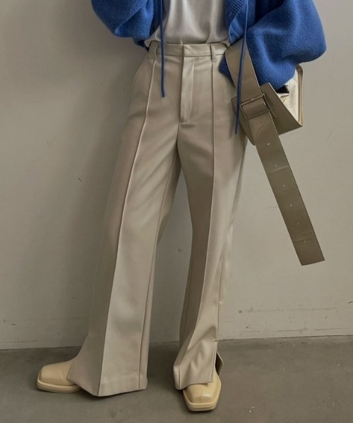 Ameri（アメリ） パンツ PIN TUCK SYNTHETIC LEATHER PANTS レディース