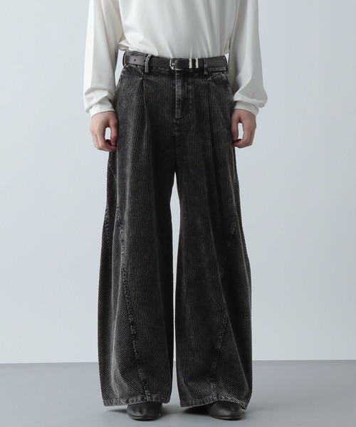 HARE（ハレ） パンツ 「SET UP対応」3Dコーデュロイワイドパンツ(HARE