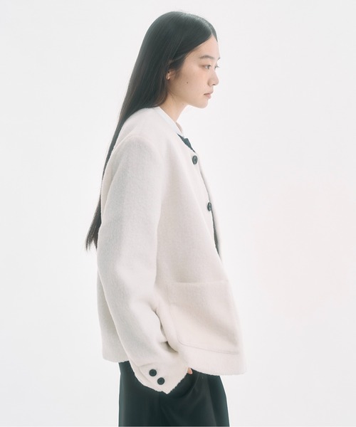 FEKETE（フェケテ） ジャケット ノーカラージャケット no collar wool