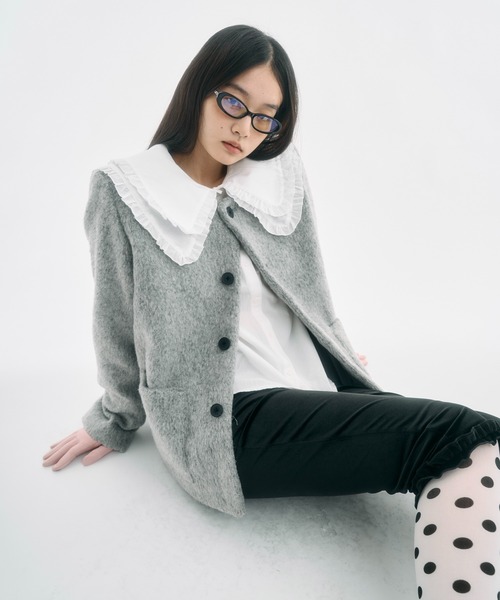 FEKETE（フェケテ） ジャケット ノーカラージャケット no collar wool