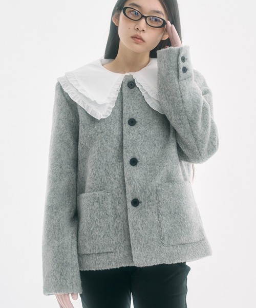 FEKETE（フェケテ） ジャケット ノーカラージャケット no collar wool
