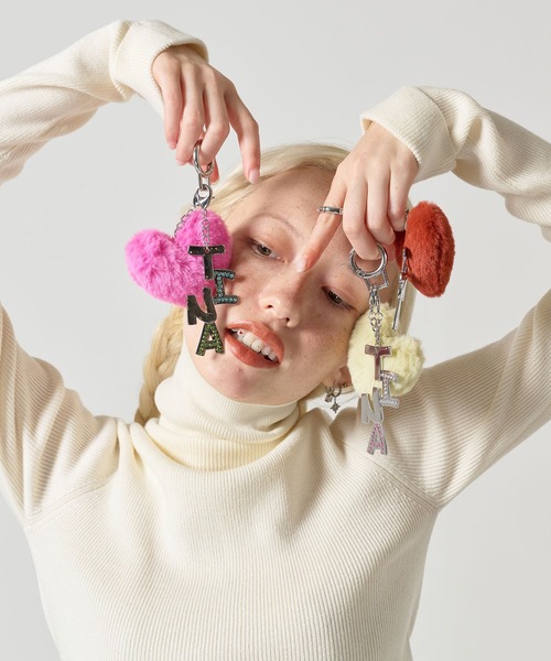 TINA：JOJUN（ティーナジョジュン） キーホルダー ハートチャーム付き