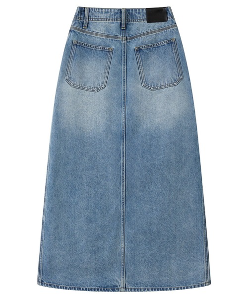 デニムスカート 「ELOOPS」フロントボタンデニムミディスカート