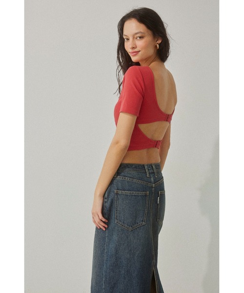 ALEXIA STAM（アリシアスタン） tシャツ Wellness Back Adjuster Rib