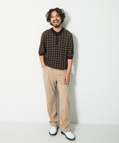 URBAN RESEARCH Sonny Label ポロシャツ OOPSチェック柄ニット