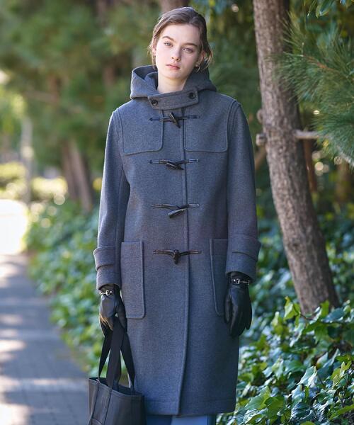 HYKE（ハイク） ダッフルコート 1 ネイビー レディース : ZOZOTOWN