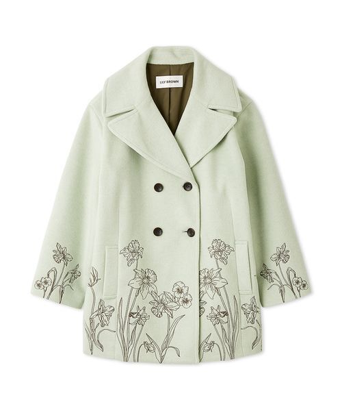 LILY BROWN（リリーブラウン） コート チェスターコート エンブロイ