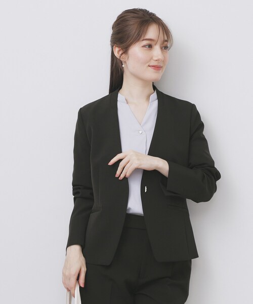 index（インデックス） ジャケット ノーカラージャケット ストレッチ