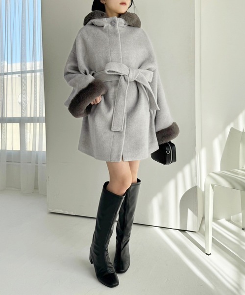 one after another NICE CLAUP コート アウター フーディーミドル