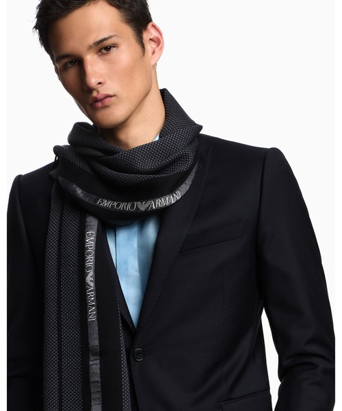 EMPORIO ARMANI マフラー 「エンポリオ アルマーニ」スカーフ ウール