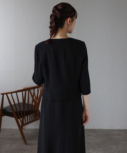 ＆HALF セットアップ フォーマルジャケット＆前あきワンピース2点